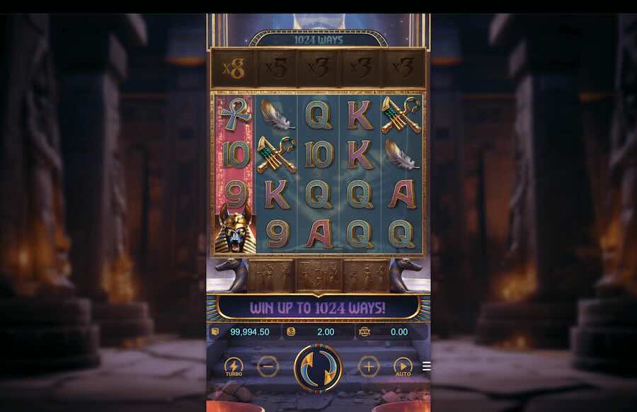 Jogo base da slot Anubis Wrath