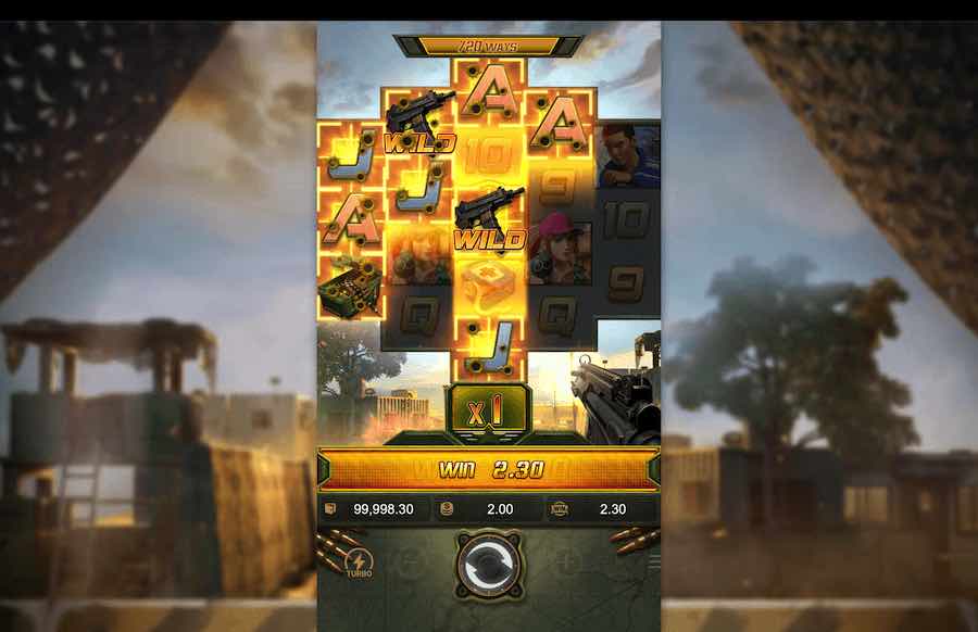 Rodada de bônus da slot Battleground Royale 