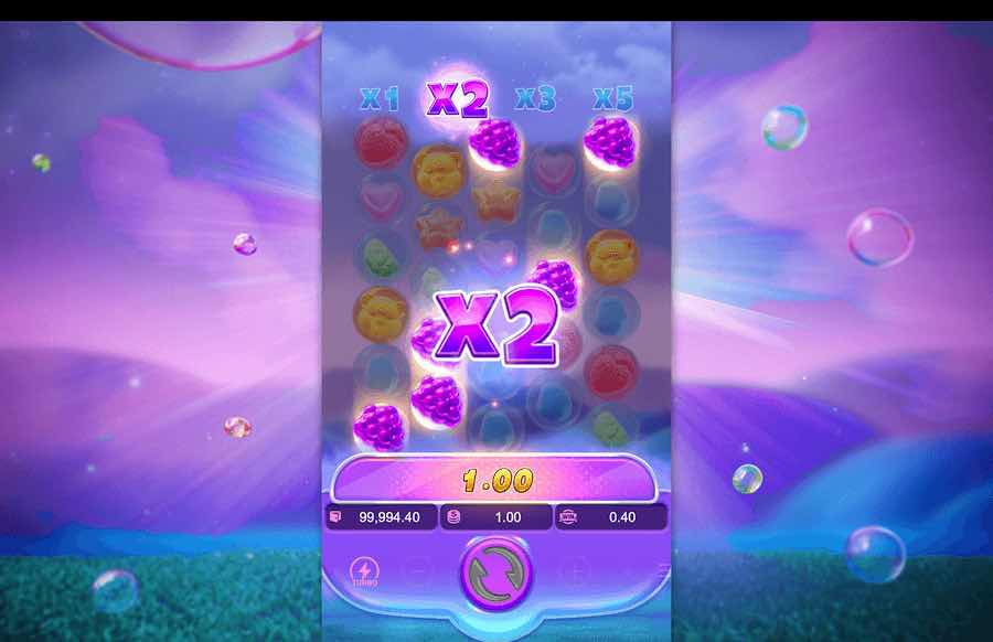 Recurso de bônus da slot Fruity Candy