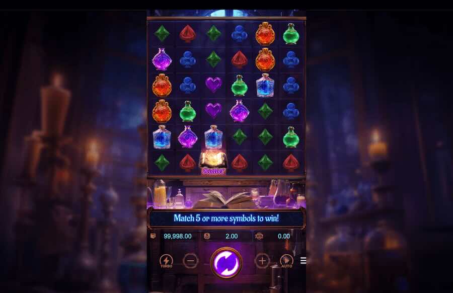 Jogo base da slot Mystic Potion