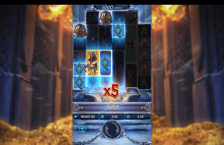 Recurso de bônus da slot Asgardian Rising 