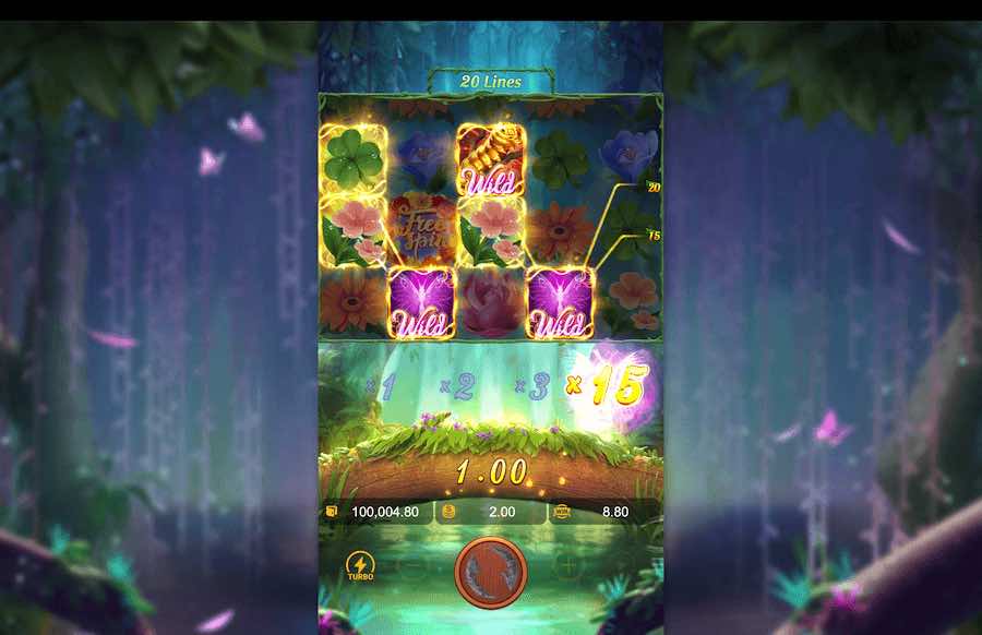 Recurso de bônus da slot Butterfly Blossom 