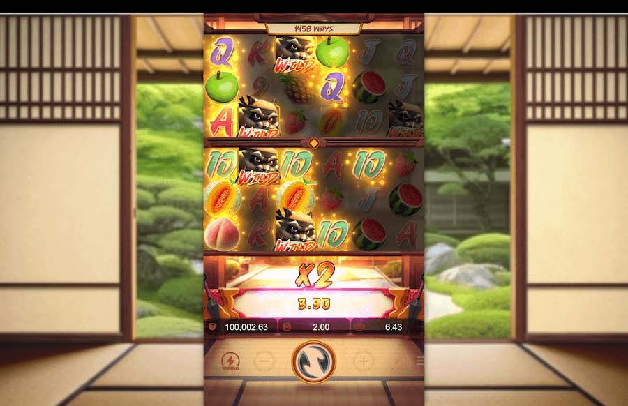 Recurso de bônus da slot Ninja Raccoon Frenzy