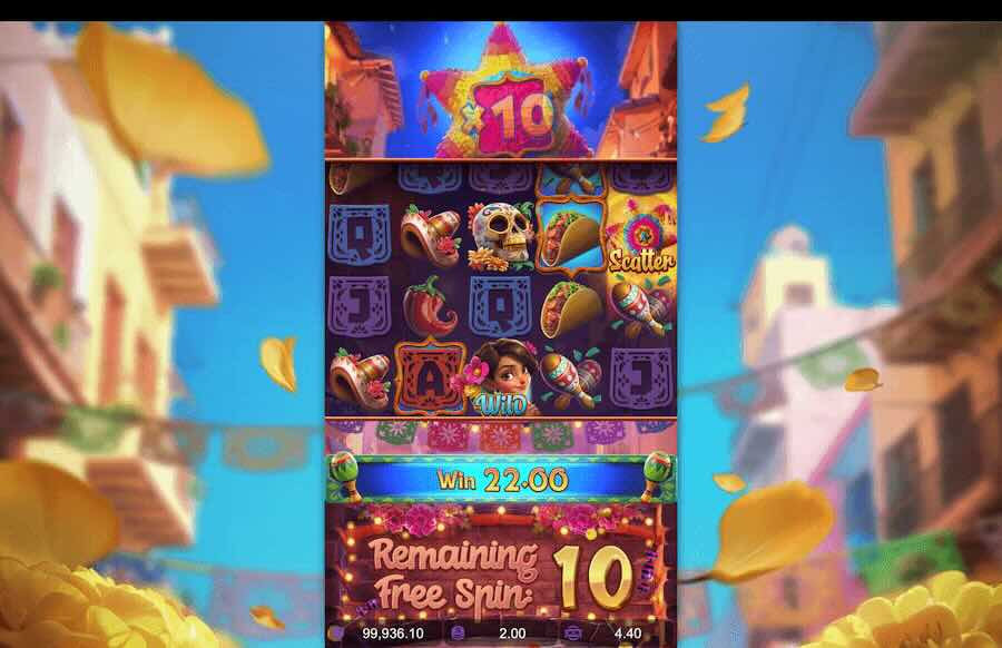 Pinata Wins slot free spins feature 