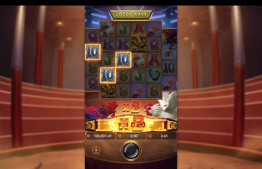 Rooster Rumble slot bonus feature 